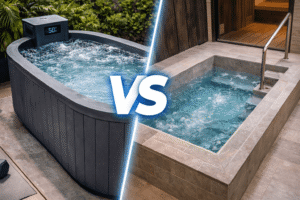 Portable Cold Plunge Tubs vs Built-In Models